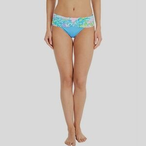 NWT Lilly Pulitzer Lagoon Sarong Hipster Bottom Zanzibar Blue Size 8